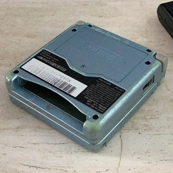 Gameboy Advance SP Console 101 Back Lit AGS-101 Pearl Blue Nintendo GBA Charger - Picture 8 of 16